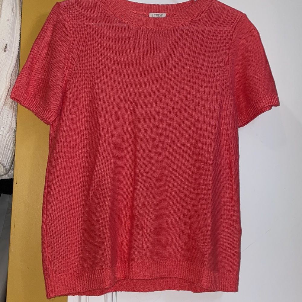 J. Crew Salmon Sweater Tee - Picture 2 of 4